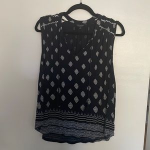 Navy Boho Lucky Brand Tank Top - Size Large